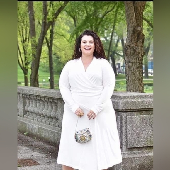 SIKA Collection Womens Asymmetrical Wrap Dress - Picture 2 of 3